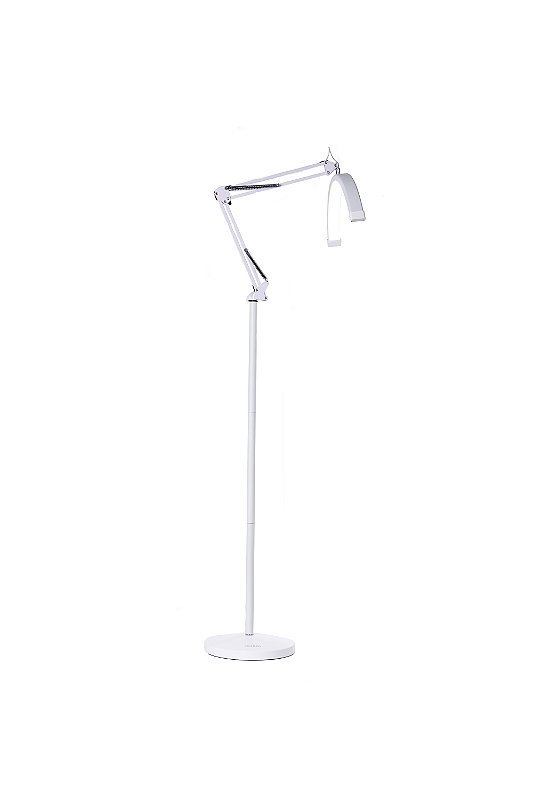 Luminária de Chão Branca Articulada Techled 1,44m para Manicure e Estética 20W com 3 Cores de Luz