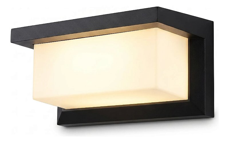 Arandela De Parede Led 20w 3000k Retangular Branco Quente 127/220v Horizontal