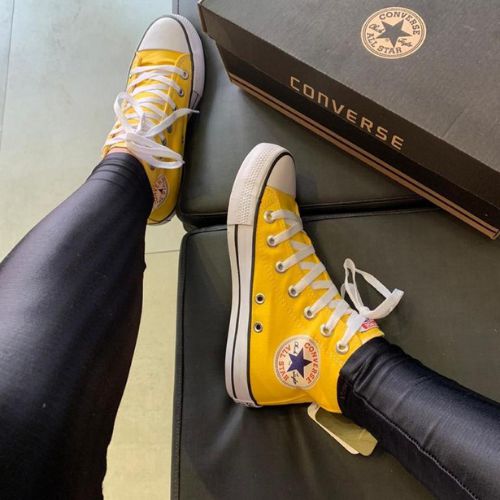 Tênis Converse All Star Cano Alto Amarelo