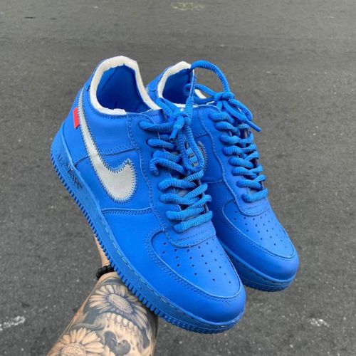 Tênis Nike Air Force 1 Low x Off-White Azul - WC SHOES