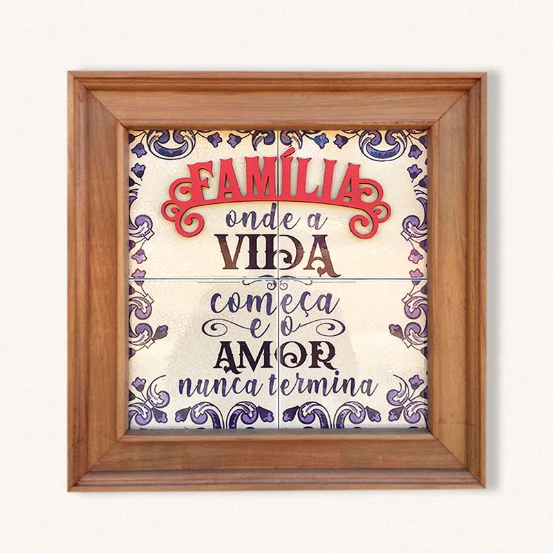 FAMÍLIA ONDE A VIDA COMEÇA EM AZULEJOS