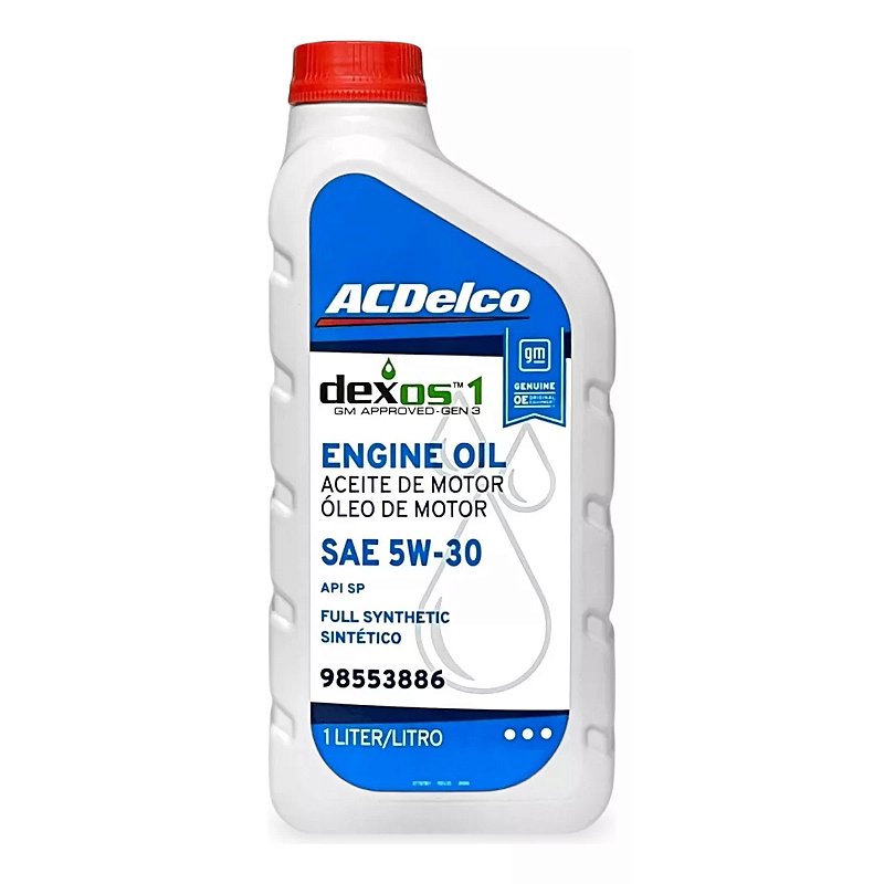 Óleo De Motor Lubrificante ACDelco 5W30 Dexos1 100% Sintético Gen