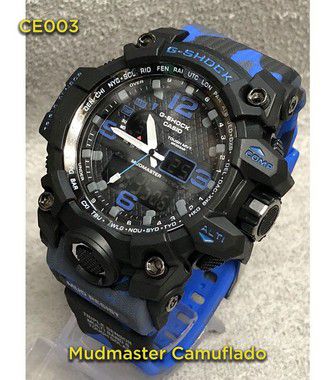 Relógio Militar G-Shock Camuflado Azul digital /analógico - a prova d'agua  - Relógios no atacado