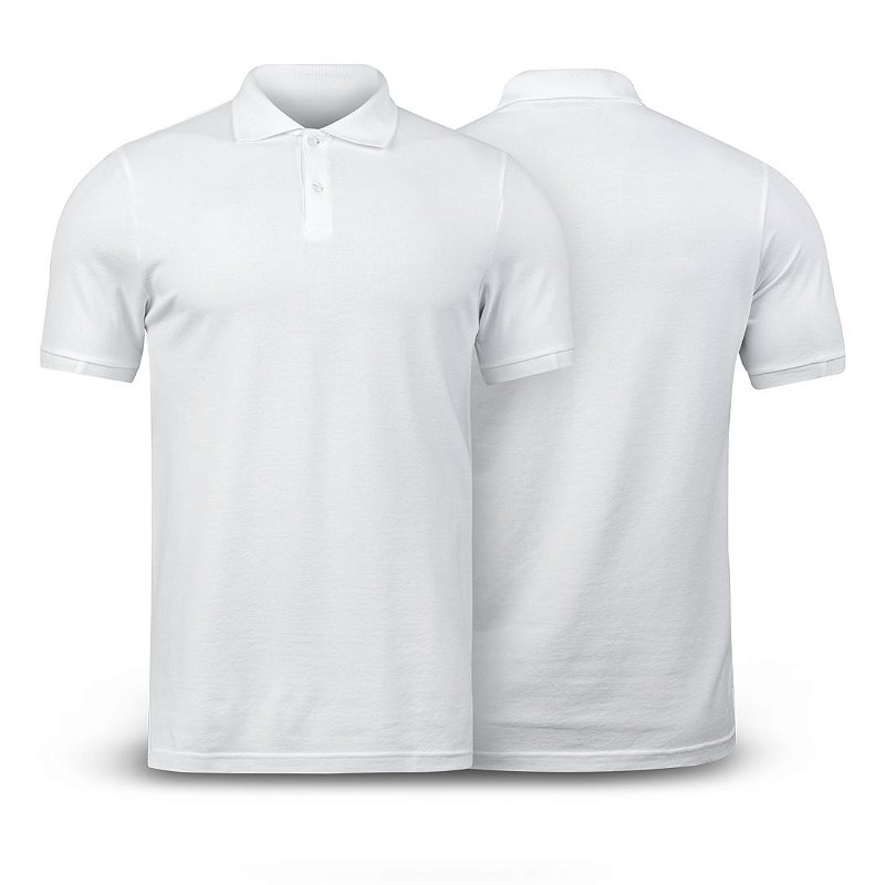 Camiseta Polo Masculina Branca Personalizada Darosaa