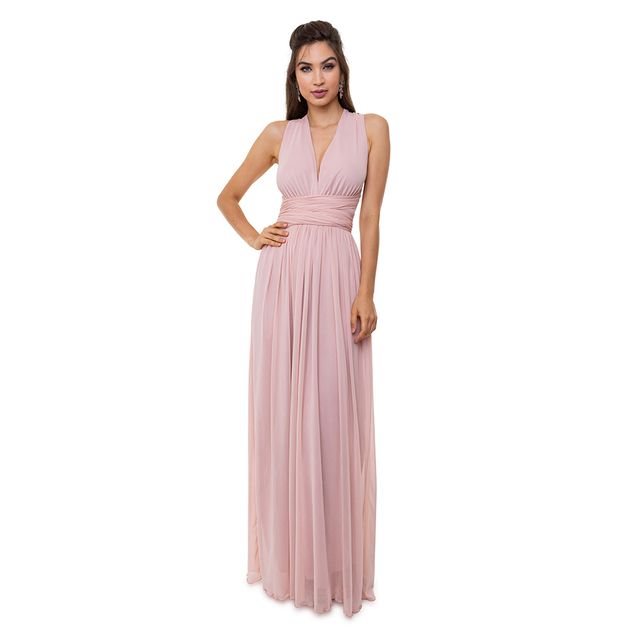 Vestido Multiformas Naomi Rosé Nude - Ateliê Leydi