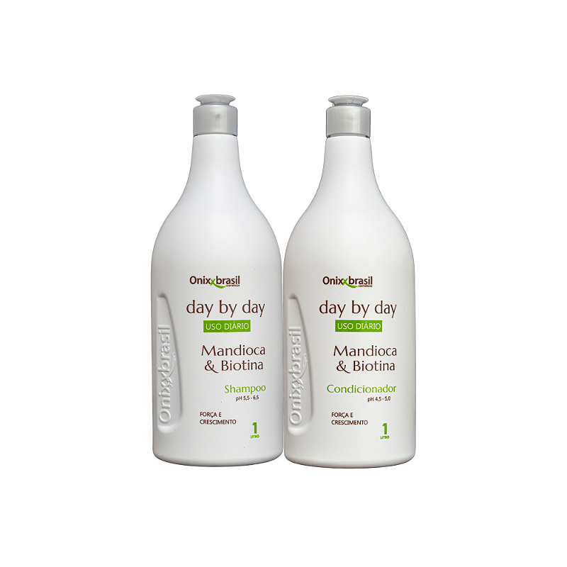 Kit Day by Day - Shampoo + Condicionador 1L | Mandioca e Biotina