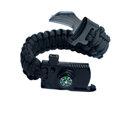 1pcs 21 em 1 pulseira de sobrevivência ajustável paracord, kit de  equipamento de emergência tática inclui lanterna sos n