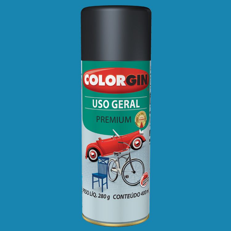 Tinta Spray COLORGIN Uso Geral Azul Médio - Chuveirão das Tintas |  Presidente Prudente - SP