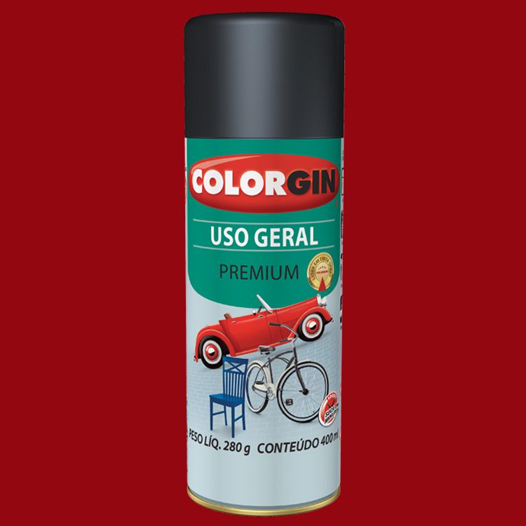 Tinta Spray COLORGIN Uso Geral Vermelho - Chuveirão das Tintas | Presidente  Prudente - SP