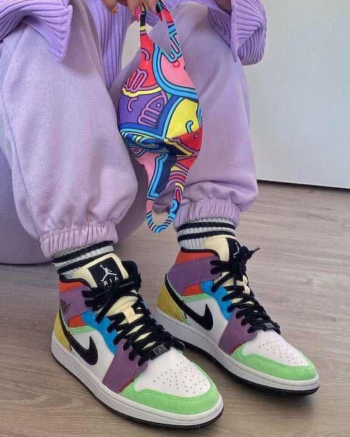 nike jordan feminino colorido