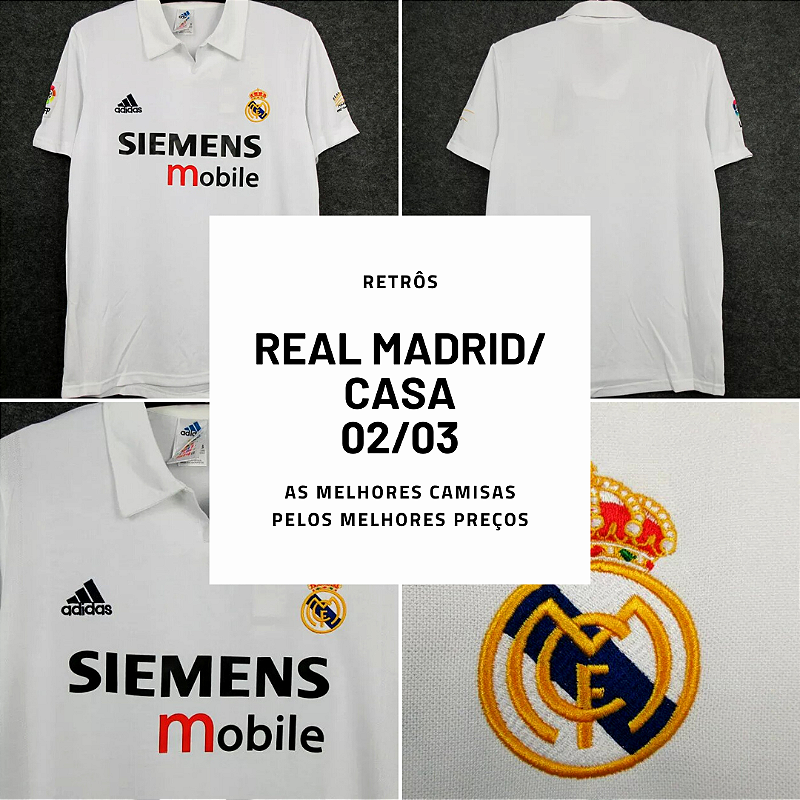 Camisa Real Madrid|Adidas|02/03 - Ternos do Futebol