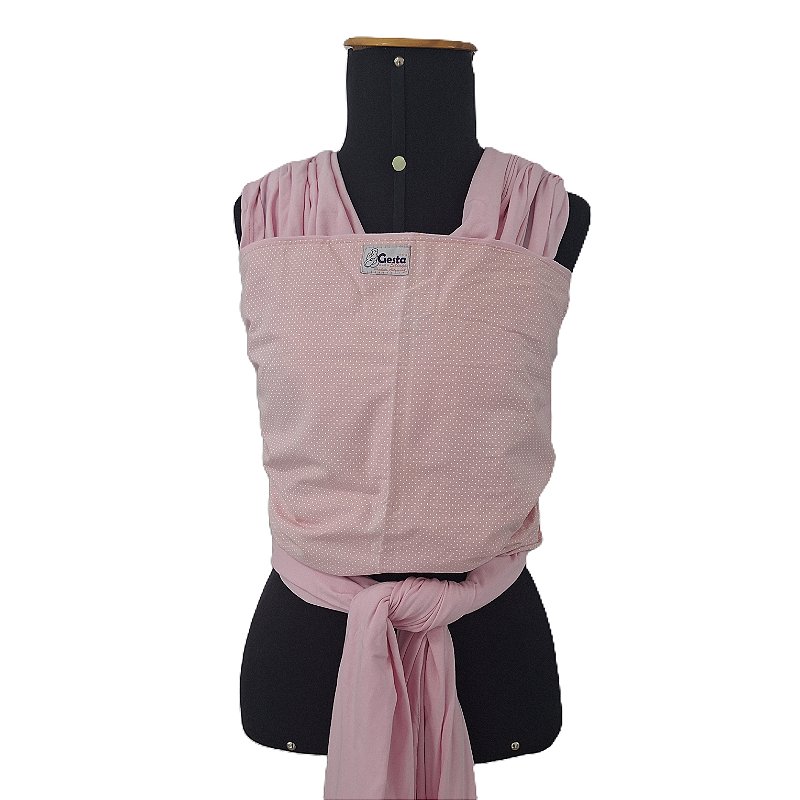 Sling Rosa 38 Sling Unissex 100% Algodão Wrap Rosa Bebê com Estampa de Poá Gesta ...