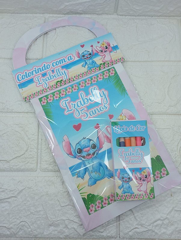 Kit de Colorir Lápis de Cor Stitch Personalizado