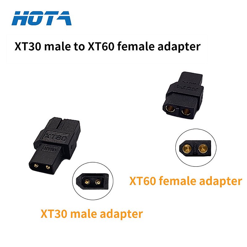 Adaptador XT30 A XT60 (2 Pares) – Conector Sin Cable Para Baterías Lipo, Drones FPV, Coches RC Y ESC – Plug & Play, Conexión Sólida