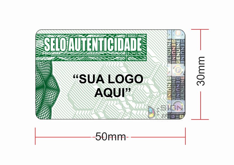 Topollo Selo SELO DE AUTENTICIDADE COM A SUA LOGO - → Design Expresss - Papel Moeda ...