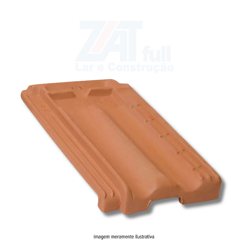 Telha de Barro Francesa Roberta 24x40,5cm - Zzat Full Lar e Construção
