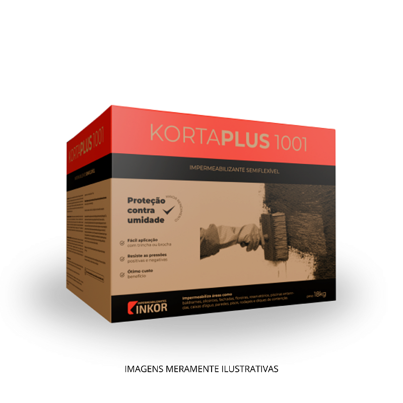 Kortaplus 1001 Impermeabilizante Semiflexível 18Kg Inkor - Zzat