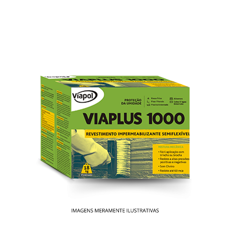 Impermeabilizante Viaplus 1000 Caixa 18Kg Viapol - Zzat Full Lar e