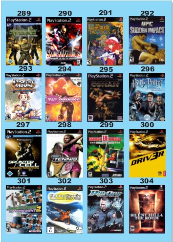 Catálogo Jogos Playstation 2 (Ps2) - 289 à 304 - Fenix GZ - 19