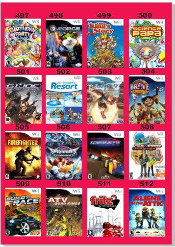 Catálogo Jogos Nintendo Wii - 497 à 656 - Fenix GZ - 18 anos no