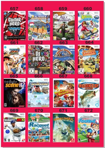 Catálogo Jogos Nintendo Wii - 657 à 816 - Fenix GZ - 18 anos