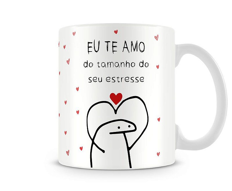 Caneca Meme Divertido Flork - Meu Amor Por Você É Do Tamanho