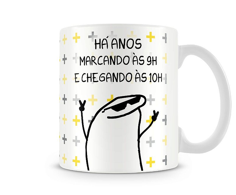 Caneca Artgeek Meme Boneco Palito Flork Cerâmica