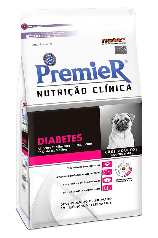 Ração PremieR Nutrição Clínica Diabetes para Cães Adultos de Pequeno ...