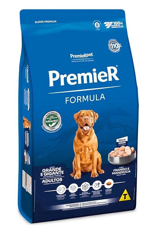 Ração Premier Super Premium Formula Sabor Frango e Mandioca para Cães ...
