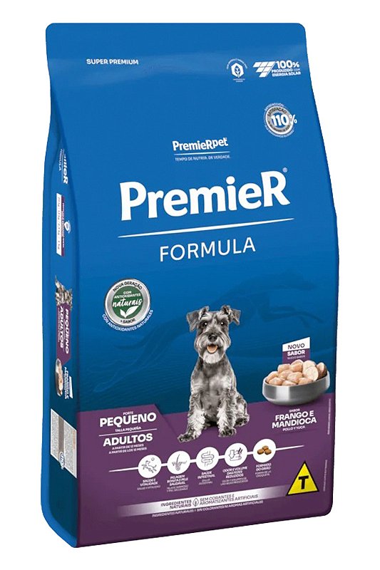 Ração Premier Super Premium Formula Sabor Frango e Mandioca para Cães ...
