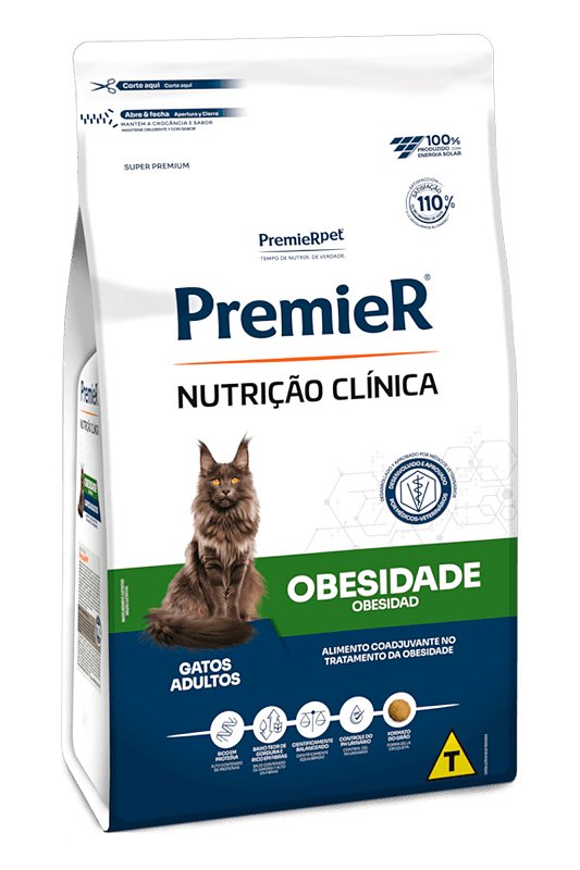 Ração PremieR Nutrição Clínica Obesidade para Gatos Adultos - 1,5kg ...