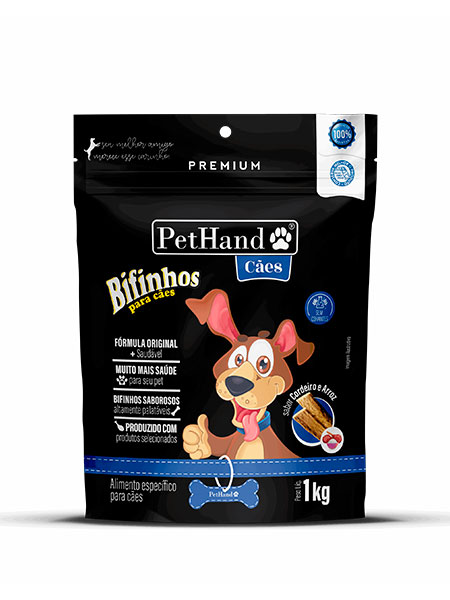 Bifinho PetHand Sabor Cordeiro e Arroz para Cães - 65g, 500g e 1kg