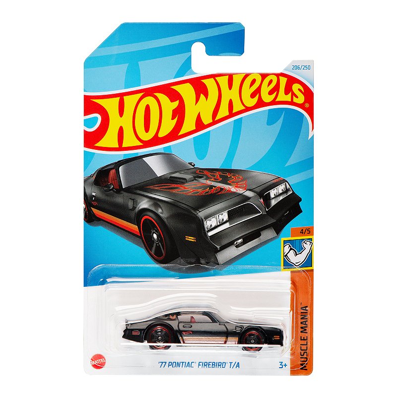 Carrinho Hot Wheels 77 Pontiac Firebird T/A Preta 2024 Lote L