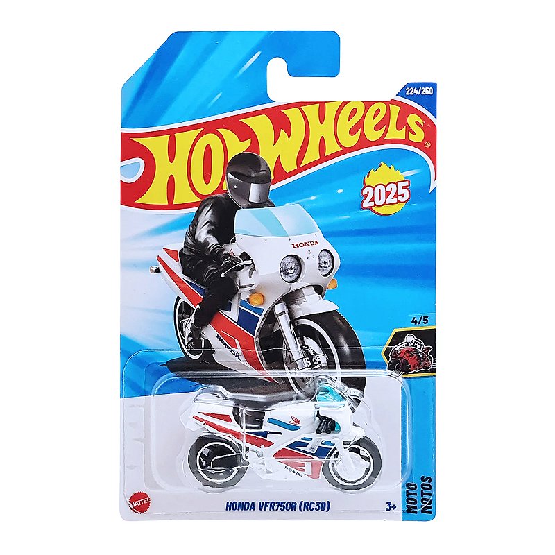Moto Hot Wheels Honda VFR750R RC30 2025 Lote M HYW51 4/5 - Paulo