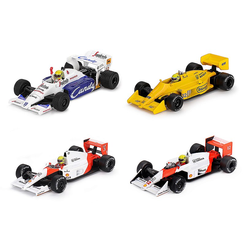 Carrinho Miniatura Mini GT Set Completo Ayrton Senna 1:64 - Paulo