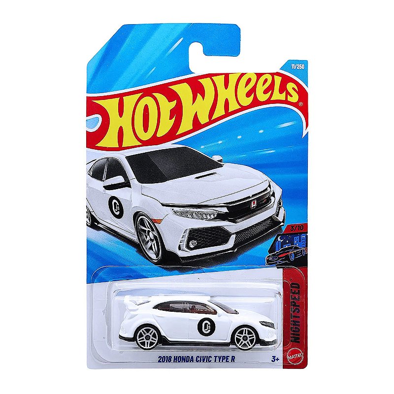 Carrinho Hot Wheels 2018 Honda Civic Type R 2026 Lote A JJH88 3/10