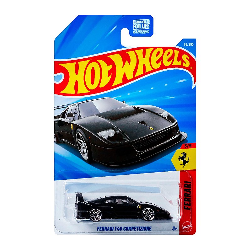 ミニカー Ferrari F40 Competizione 1990 Black Hot Wheels - Ferrari F40 Competizione - Super T-Hunt - JJM17
