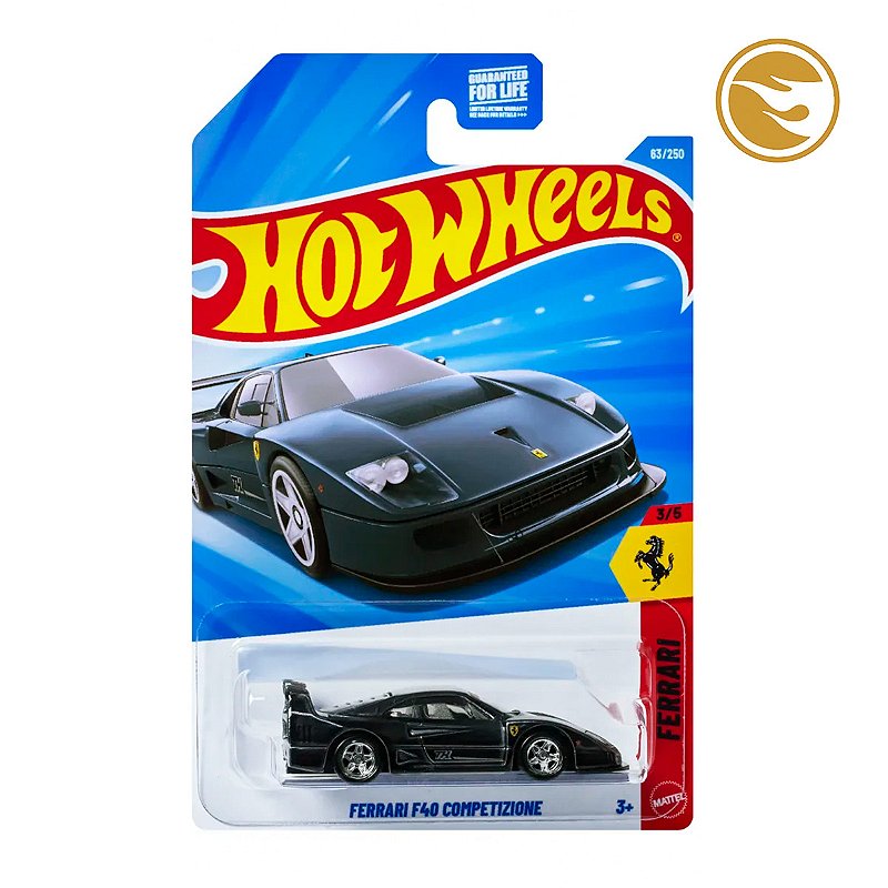 Carrinho Hot Wheels Ferrari F40 Competizione Preta STH 2026 JJM17