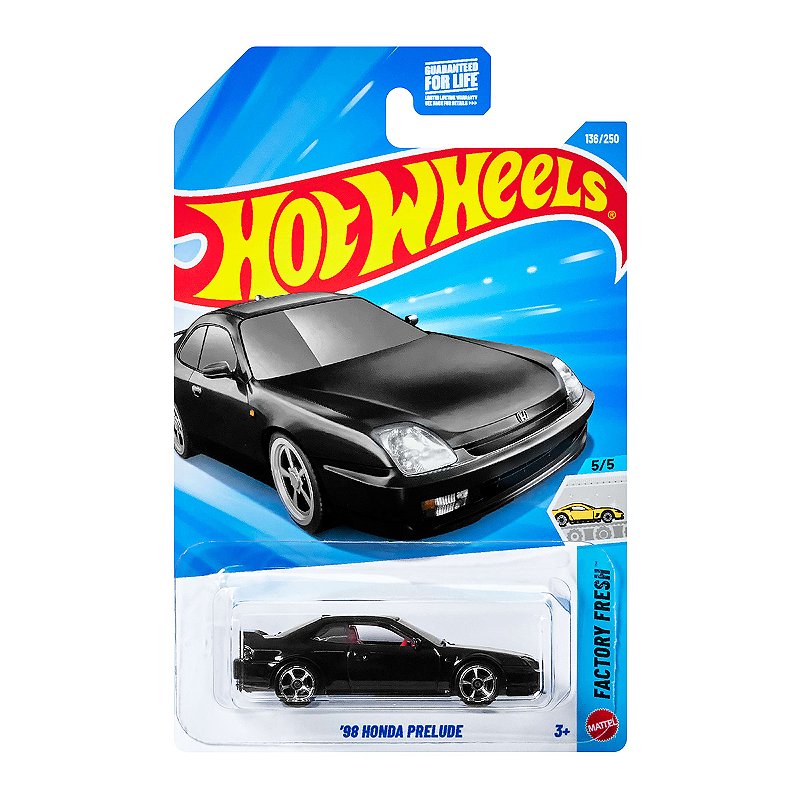 Carrinho Hot Wheels 98 Honda Prelude Preto 2026 Lote F JJJ89 5 5 