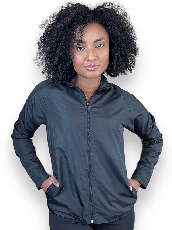 Jaqueta Feminina Executiva Wind Preta Uniblu