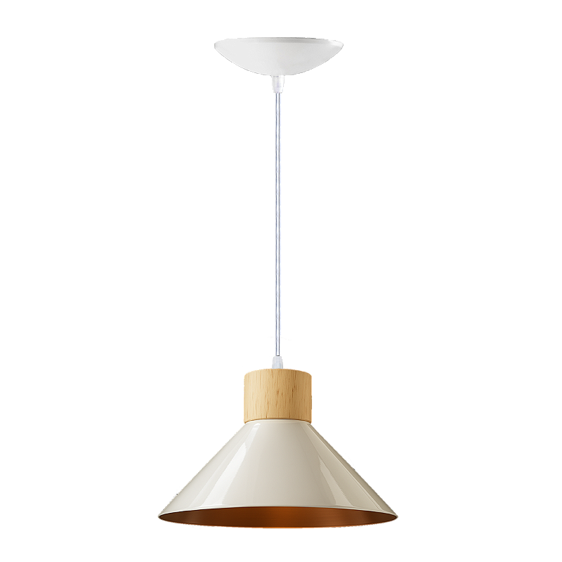 Luminária Pendente Zen Branco e Cobre - Loja de Iluminação e