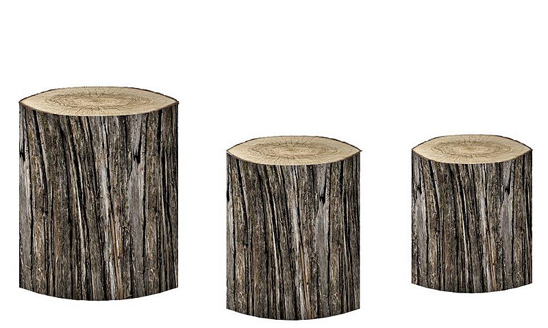 Kit Capas De Cilindro De Festa Em Tecido Sublimado Tronco De Arvore Mod6 Sublime Sonhos
