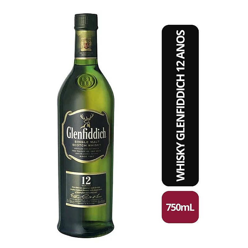 Whisky Glenfiddich 12 anos - 750mL - Bebida In Box