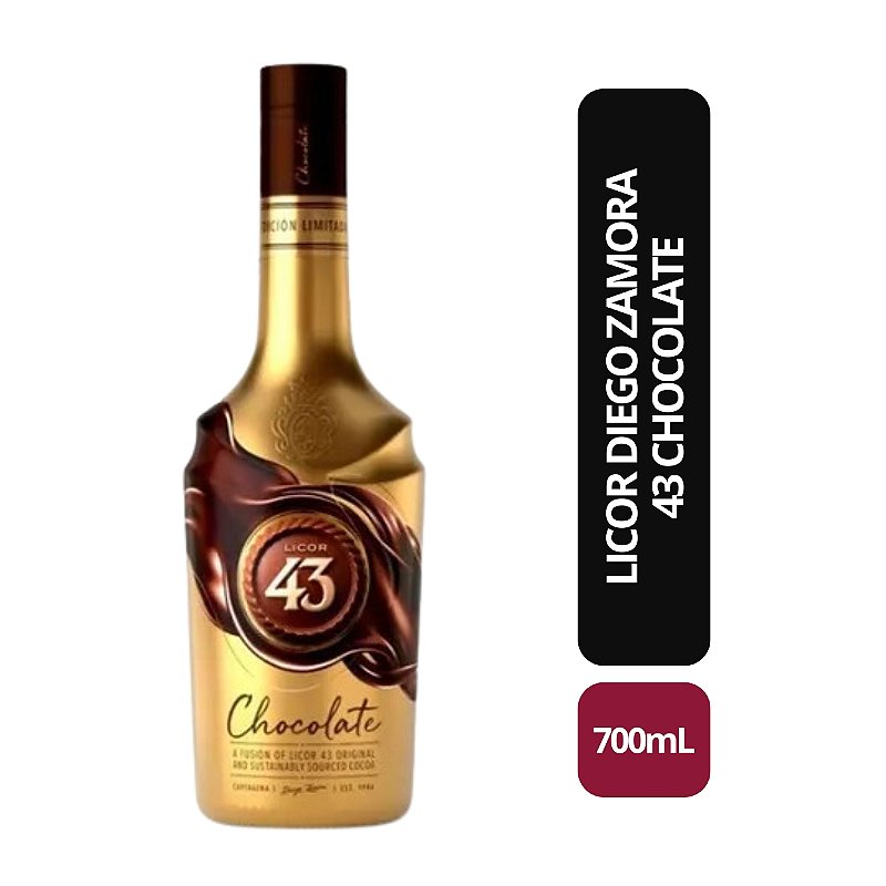 Licor 43 Diego Zamora Chocolate - 700ML - Bebida In Box