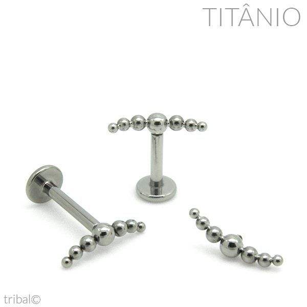 Piercing Umbigo Cluster Meia Lua Zircônia Titânio - Tribal