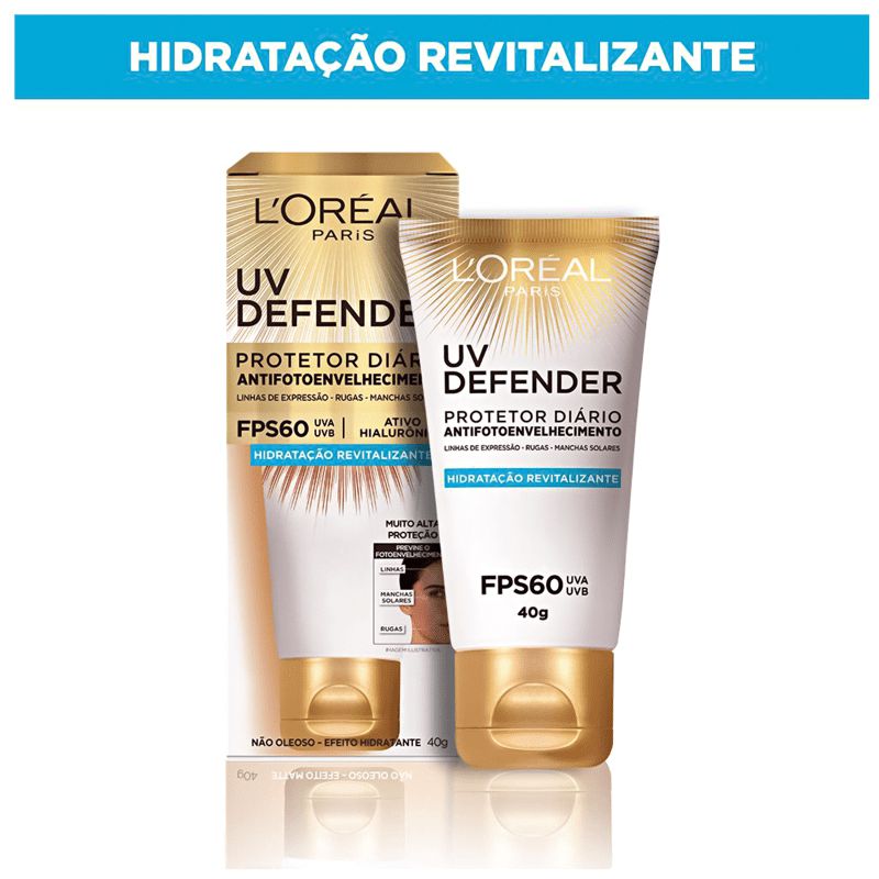 Loreal UV Defender Protetor Facial Hidratação