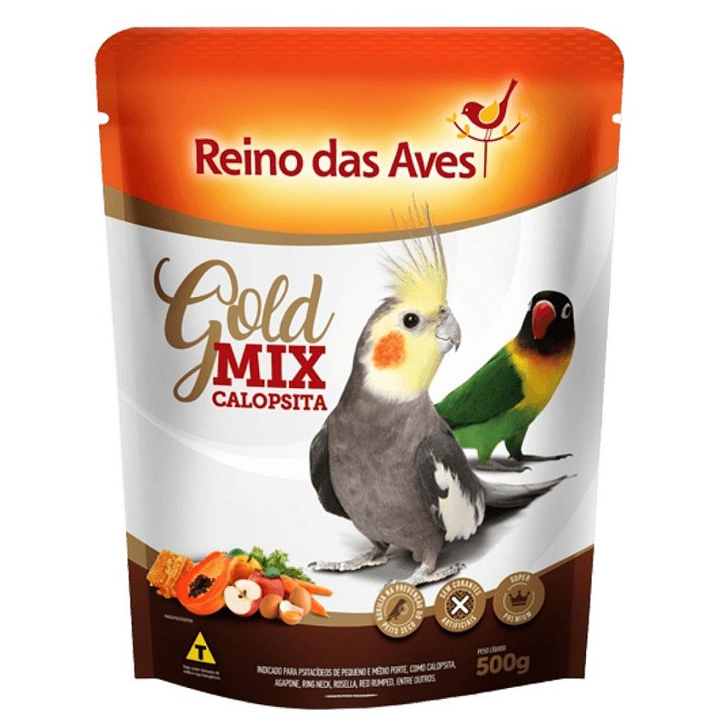 Gold Mix Calopsita 500g | Reino das Aves - Comercial Penna Firme