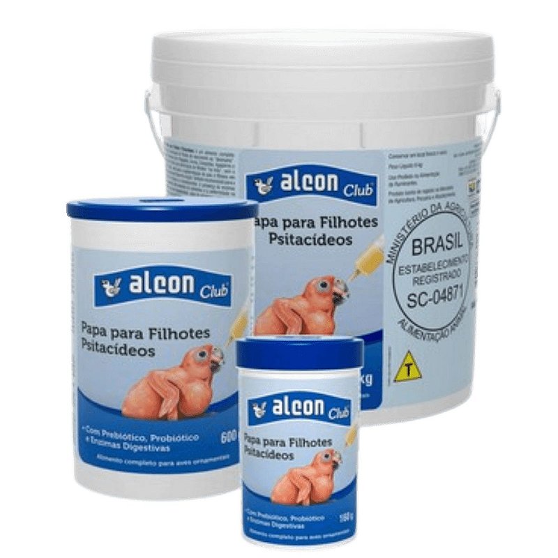 Papa Para Filhotes Psitacídeos Alcon Club 160g - Solos Agropet