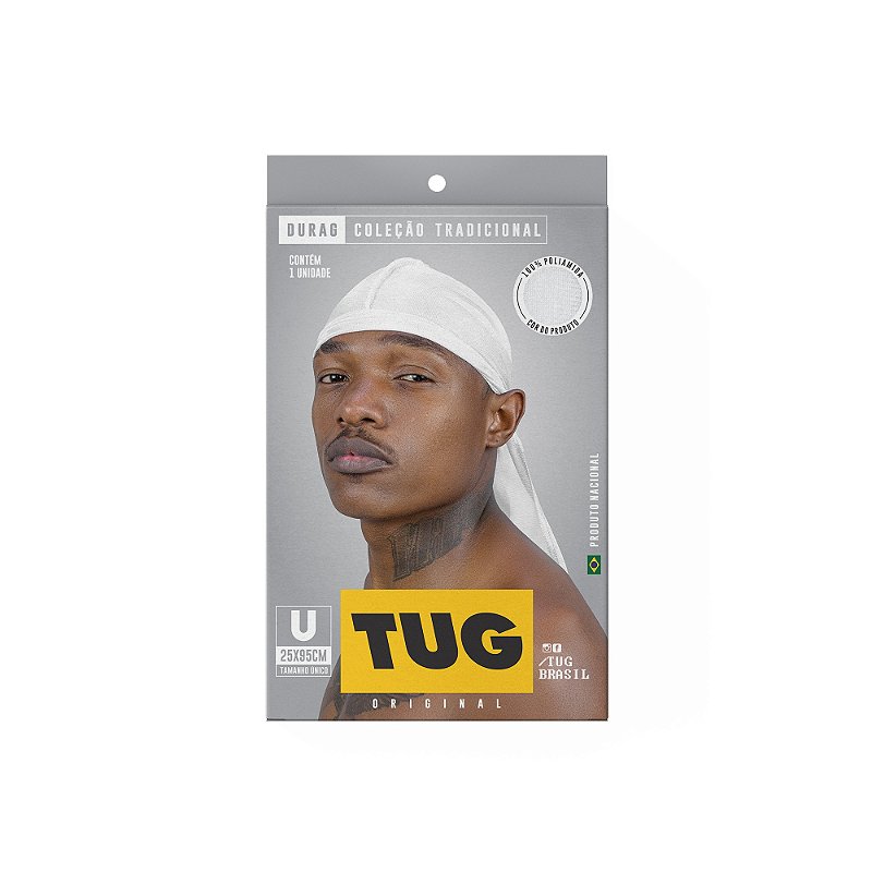 Bandana Durag Tradicional Branca TUG Brasil Original TUG Brasil Original Durags
