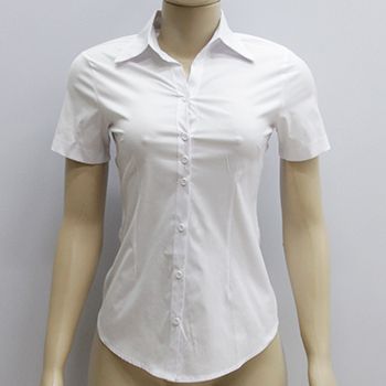 Camisa Social Feminina Manga Curta - Brancatex Uniformes e Roupas Brancas